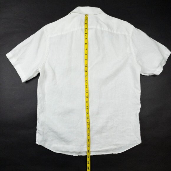 UNTUCKit Linen Shirt Men's Small Solid White Wrinkle Resistant Calvano - Picture 8 of 13
